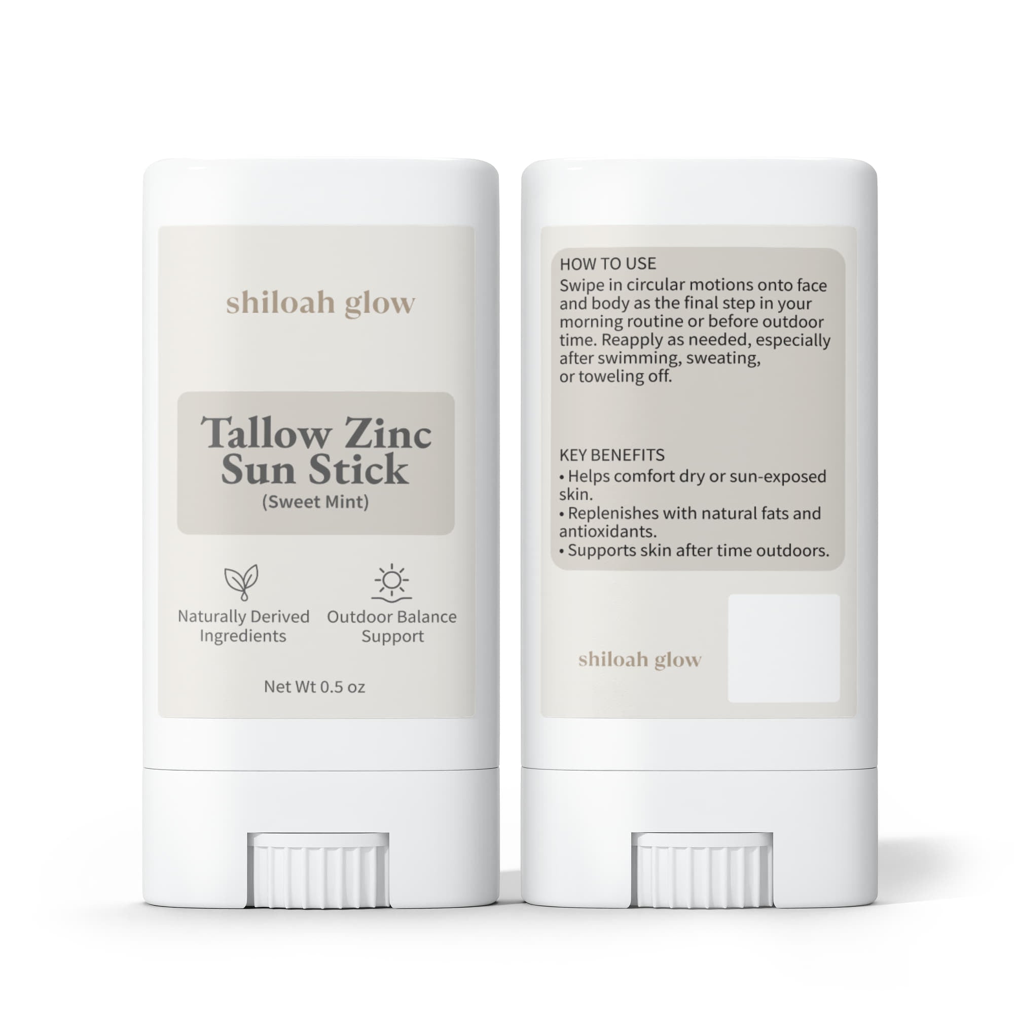 2 Pack Tallow Zinc Sun Stick