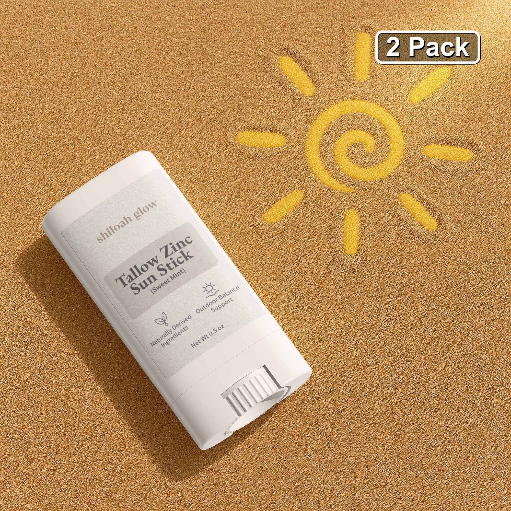 2 Pack Tallow Zinc Sun Stick