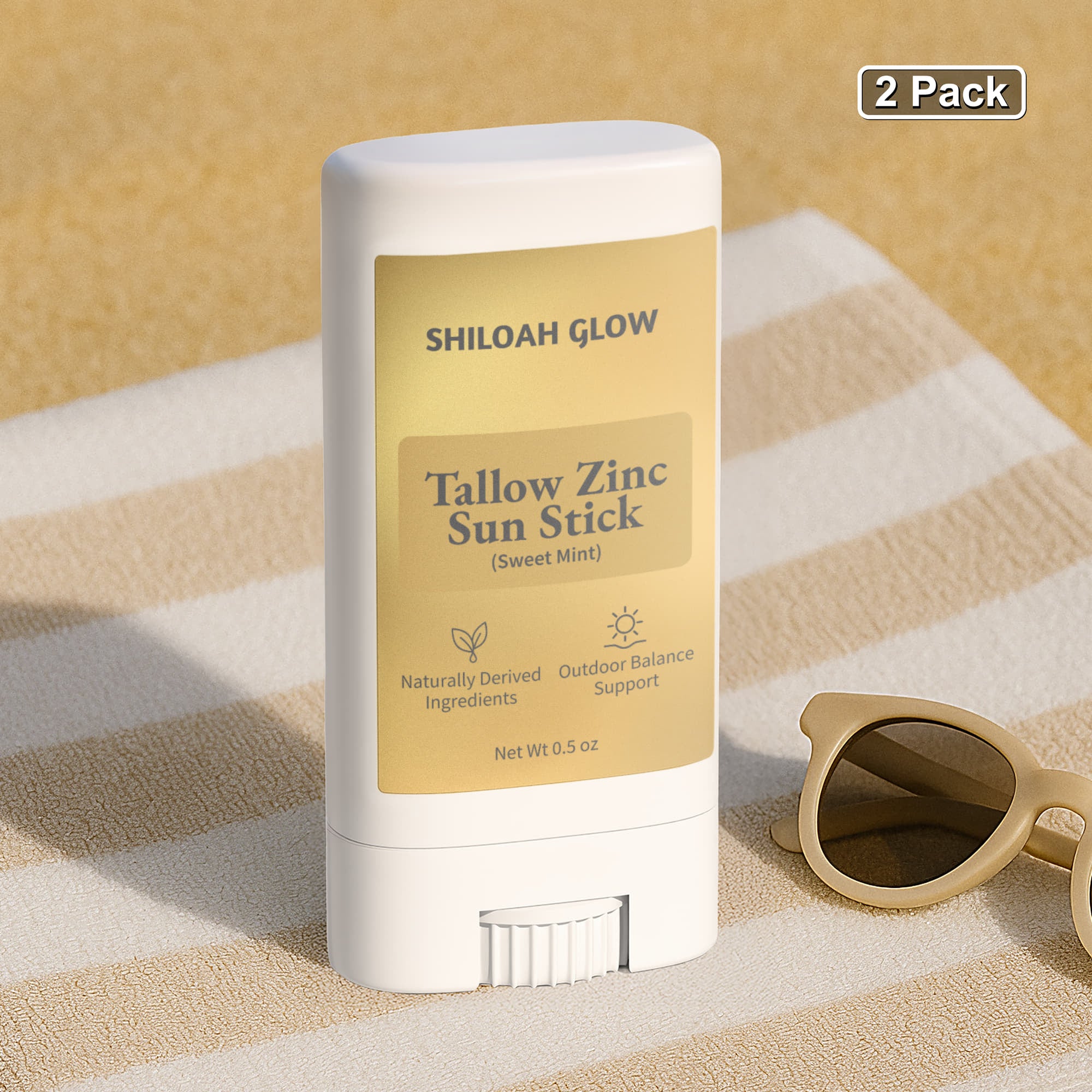 2 Pack Tallow Zinc Sun Stick