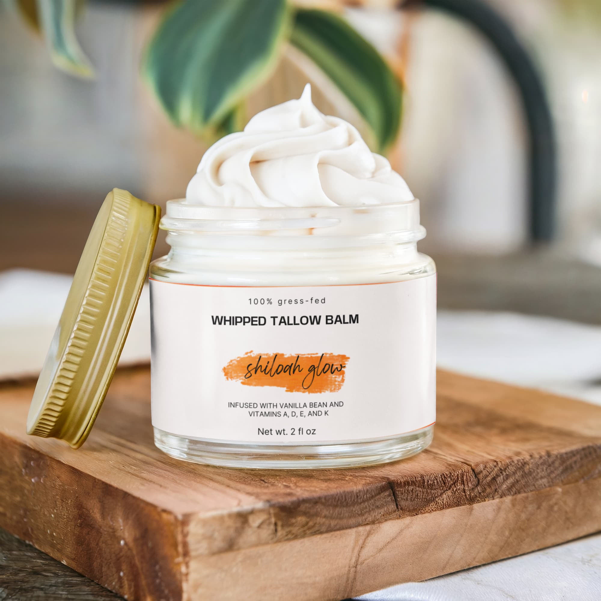Whipped Grass-Fed Tallow Balm with Vanilla Bean