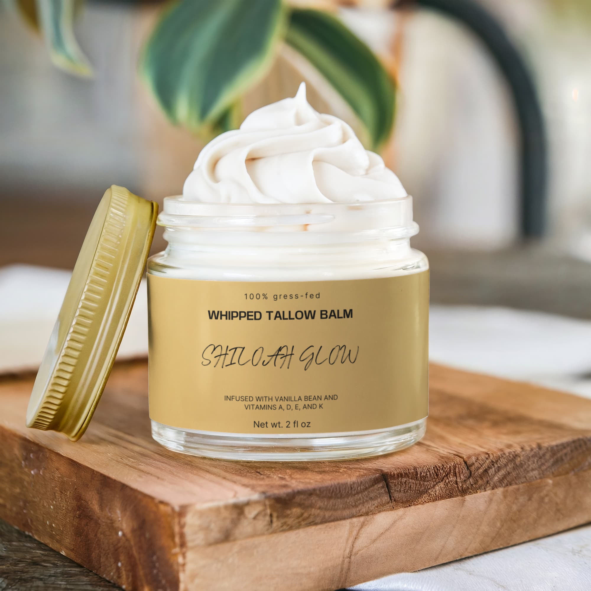 Whipped Grass-Fed Tallow Balm with Vanilla Bean