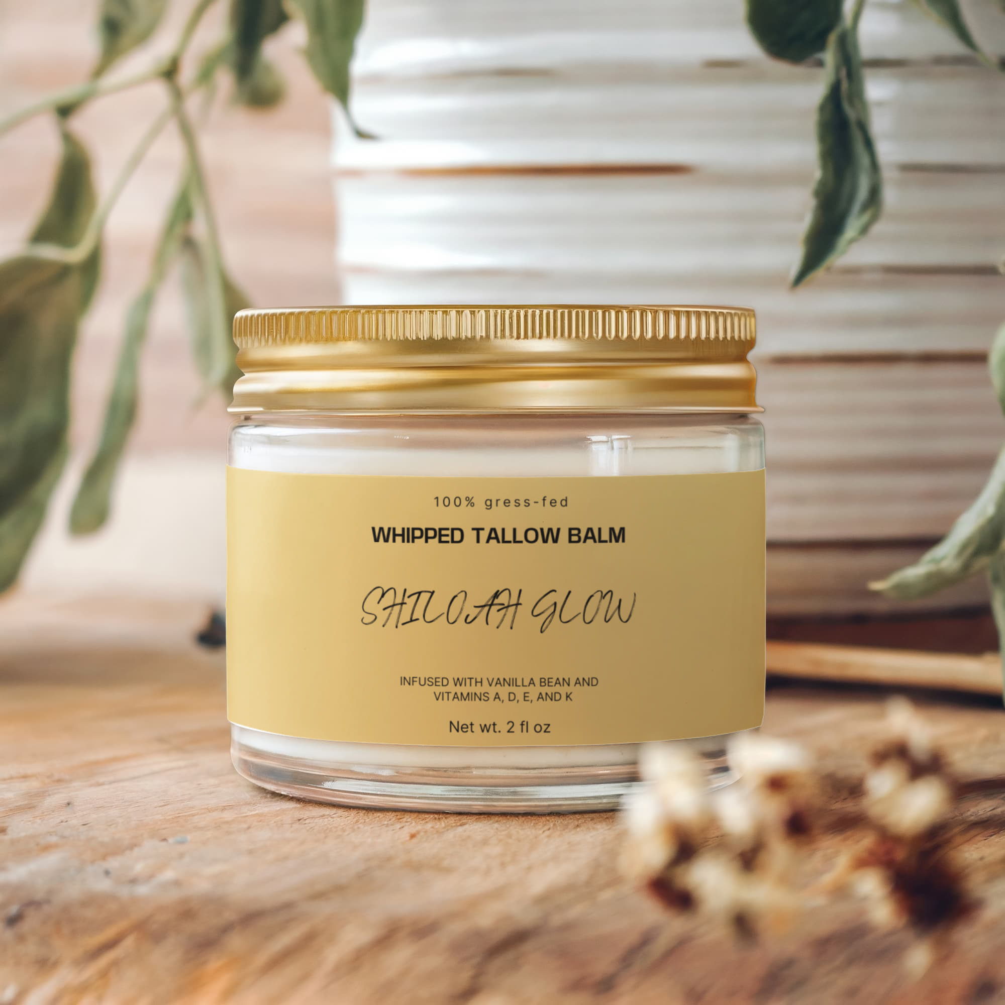 Whipped Grass-Fed Tallow Balm with Vanilla Bean