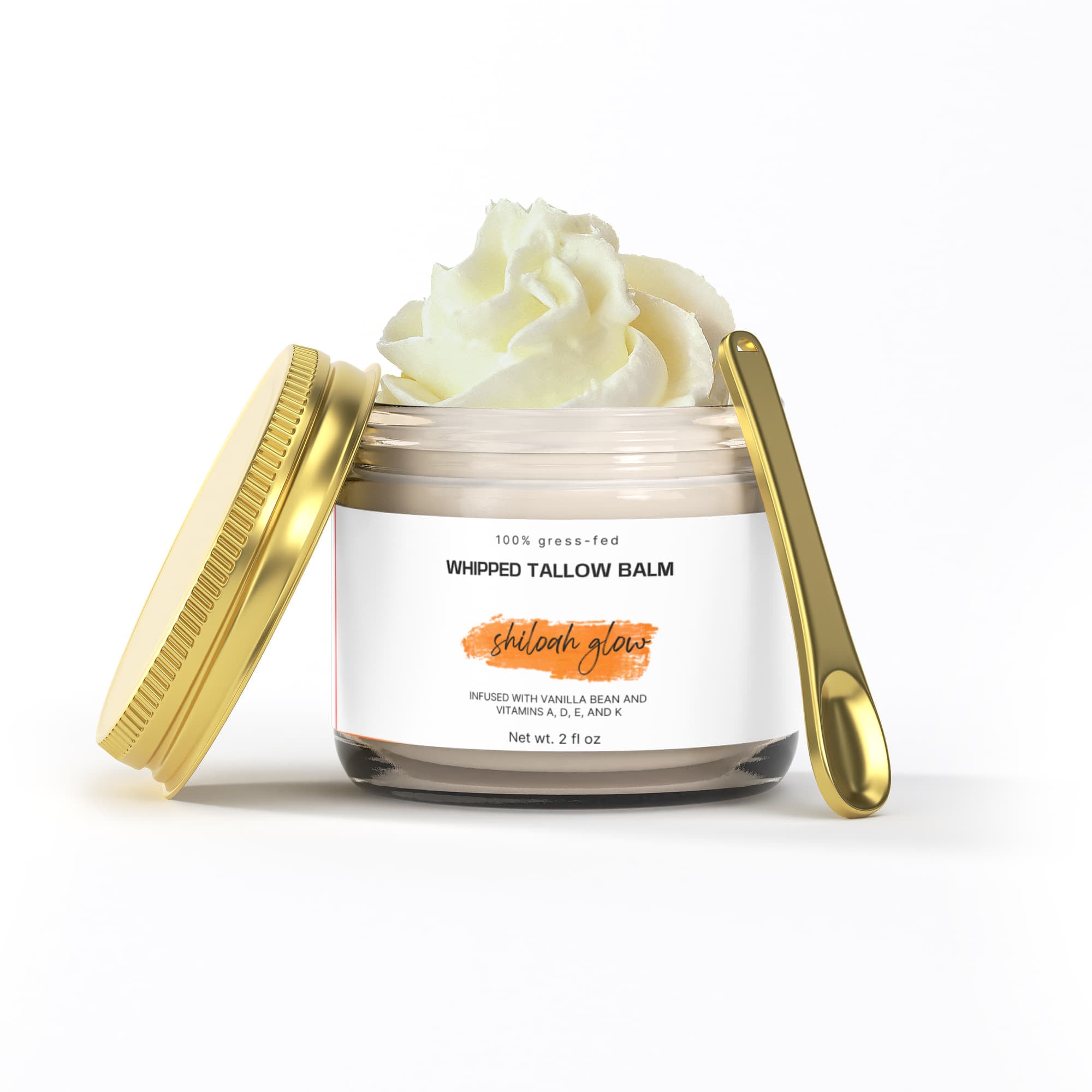 Whipped Grass-Fed Tallow Balm with Vanilla Bean