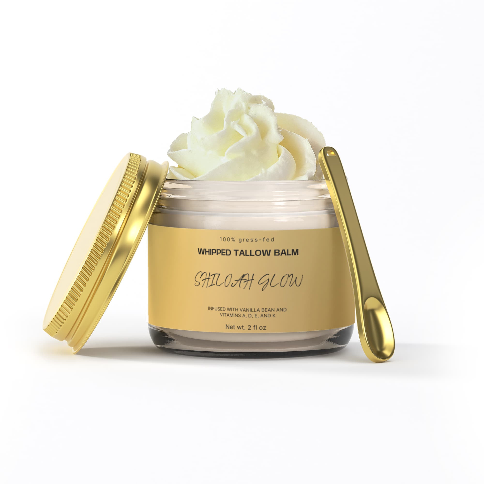 Whipped Grass-Fed Tallow Balm with Vanilla Bean
